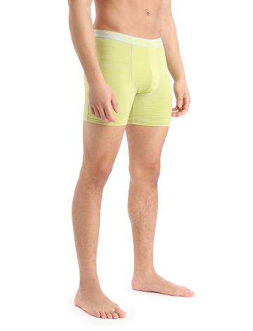 Men's Icebreaker Merino Anatomica Long Boxers Underwear Ether / Shine | CA 1664HAPK